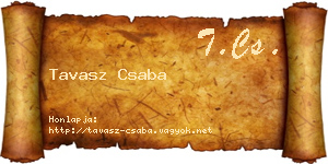 Tavasz Csaba névjegykártya