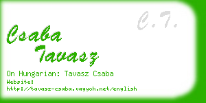 csaba tavasz business card